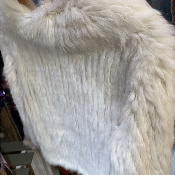 Beige Rabbit Fur Jacket - Picture 6 of 7